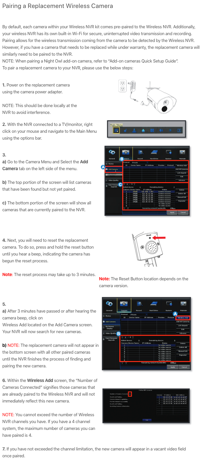 Initial Setup Wireless NVR NightOwl SP