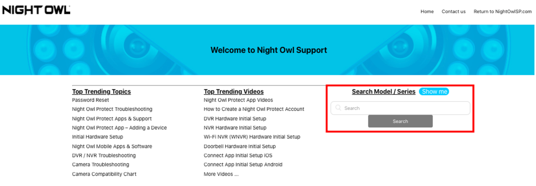 no signal on night owl camera